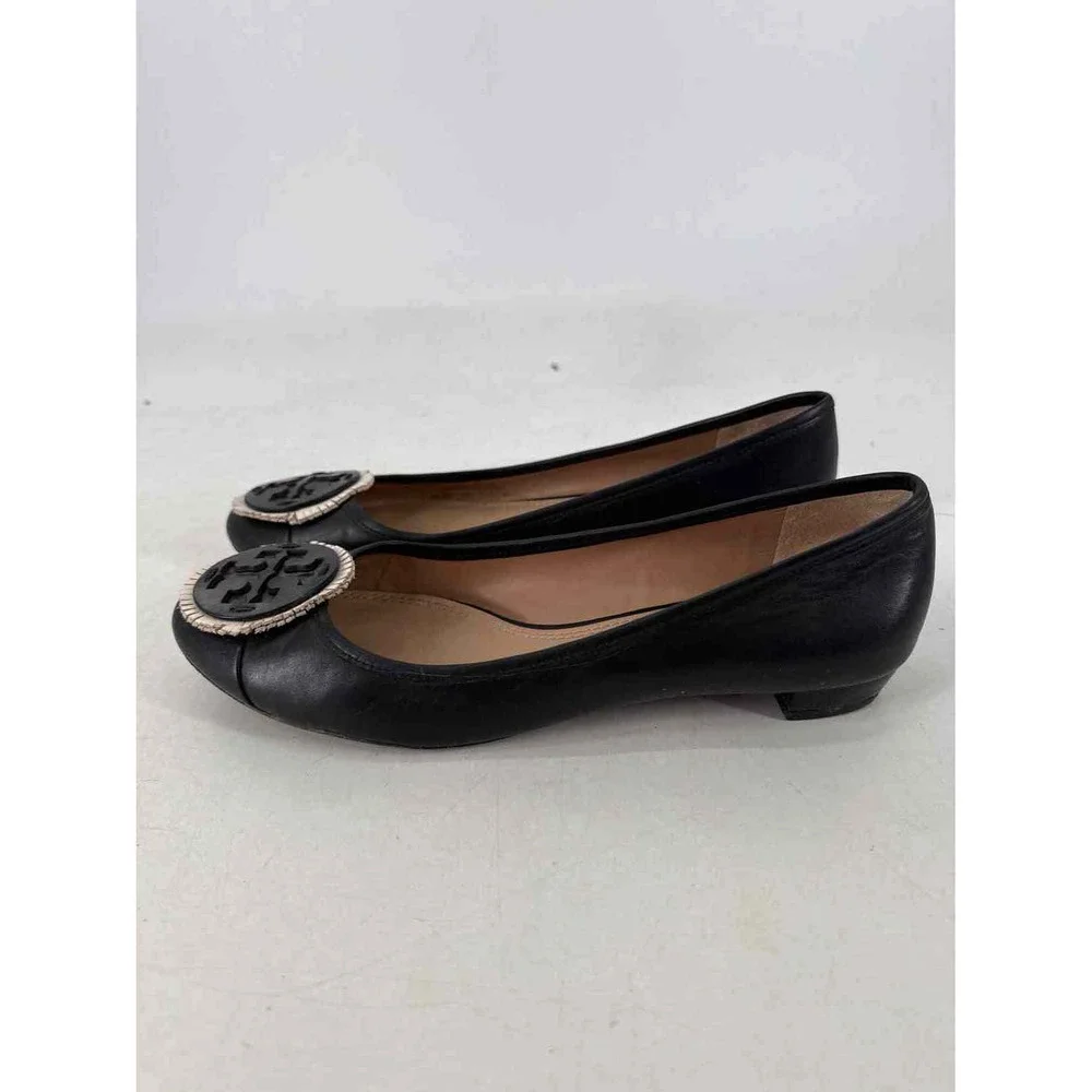 Shoe Size 9 Tory Burch Black Leather Flats